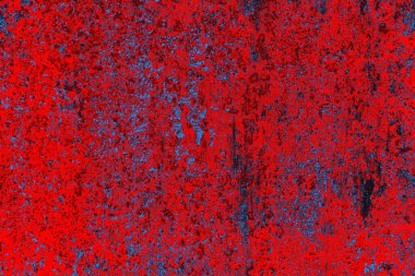 Kırmızı ve mavi renkli grungy duvar, desenli arka plan