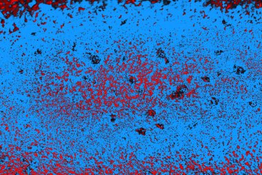 Kırmızı ve mavi renkli grungy duvar, desenli arka plan