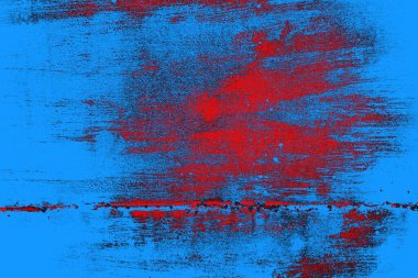 Kırmızı ve mavi renkli grungy duvar, desenli arka plan