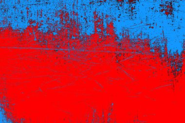 Soyut grunge arkaplanı. Monokrom dokusu. Mavi ve kırmızı desenli arkaplan