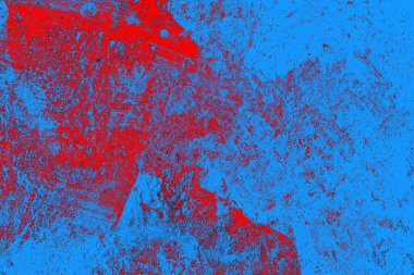 Kırmızı ve mavi renkli grungy duvar, desenli arka plan
