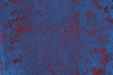 Kırmızı ve mavi renkli grungy duvar, desenli arka plan