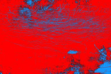 Kırmızı ve mavi renkli grungy duvar, desenli arka plan