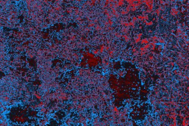 Kırmızı ve mavi renkli grungy duvar, desenli arka plan