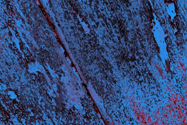 Kırmızı ve mavi renkli grungy duvar, desenli arka plan