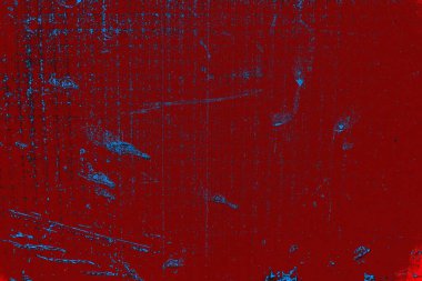 Kırmızı ve mavi renkli grungy duvar, desenli arka plan