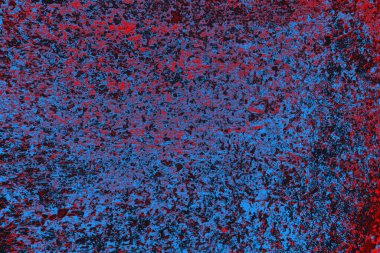 Kırmızı ve mavi renkli grungy duvar, desenli arka plan