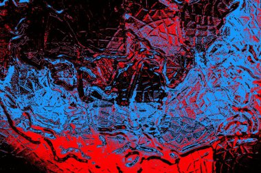 Kırmızı ve mavi renkli grungy duvar, desenli arka plan