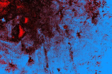 Kırmızı ve mavi renkli grungy duvar, desenli arka plan