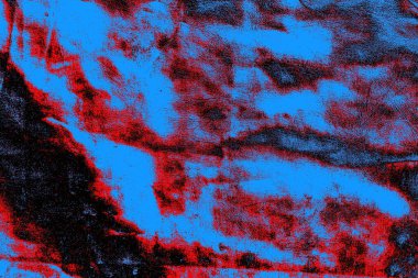 Kırmızı ve mavi renkli grungy duvar, desenli arka plan