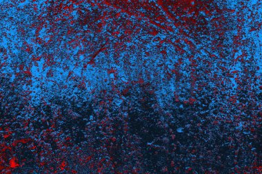 Kırmızı ve mavi renkli grungy duvar, desenli arka plan