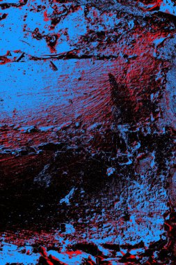 Kırmızı ve mavi renkli grungy duvar, desenli arka plan