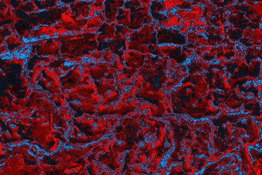 Kırmızı ve mavi renkli grungy duvar, desenli arka plan