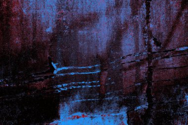 Kırmızı ve mavi renkli grungy duvar, desenli arka plan