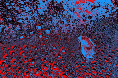 Kırmızı ve mavi renkli grungy duvar, desenli arka plan