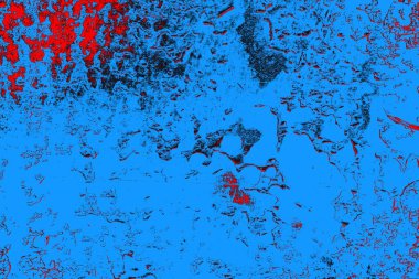 Kırmızı ve mavi renkli grungy duvar, desenli arka plan