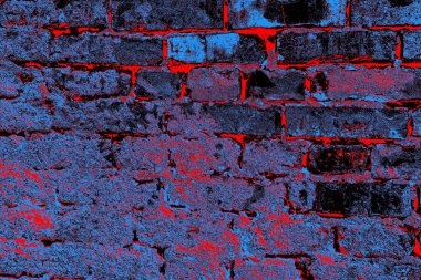 Eski model tuğla duvarın arka planı