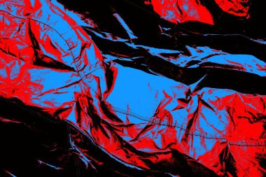 Kırmızı ve mavi renkli grungy duvar, desenli arka plan