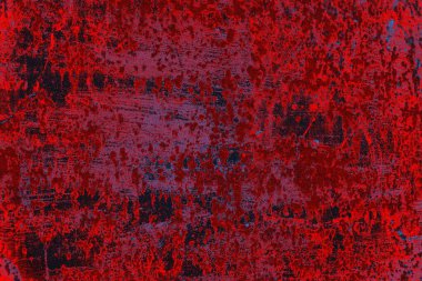 Kırmızı ve mavi renkli grungy duvar, desenli arka plan