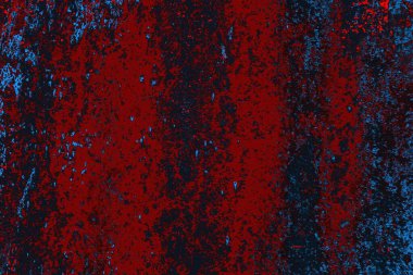 Kırmızı ve mavi renkli grungy duvar, desenli arka plan