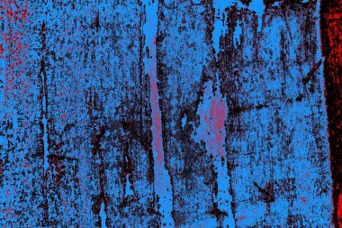 Kırmızı ve mavi renkli grungy duvar, desenli arka plan