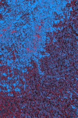 Kırmızı ve mavi renkli grungy duvar, desenli arka plan