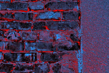 Eski model tuğla duvarın arka planı