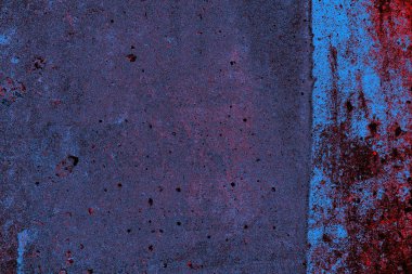 Kırmızı ve mavi renkli grungy duvar, desenli arka plan