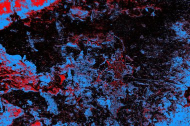 Kırmızı ve mavi renkli grungy duvar, desenli arka plan