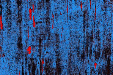 Kırmızı ve mavi renkli grungy duvar, desenli arka plan