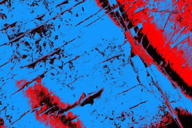 Kırmızı ve mavi renkli grungy duvar, desenli arka plan