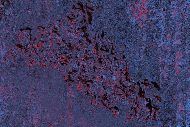 Kırmızı ve mavi renkli grungy duvar, desenli arka plan