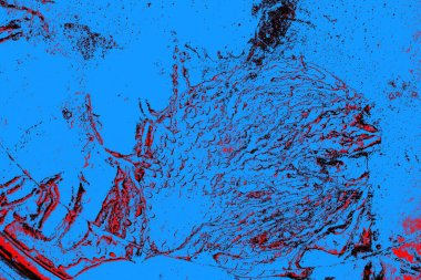 Kırmızı ve mavi renkli grungy duvar, desenli arka plan