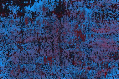 Kırmızı ve mavi renkli grungy duvar, desenli arka plan