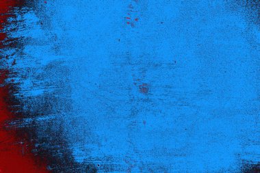 Kırmızı ve mavi renkli grungy duvar, desenli arka plan
