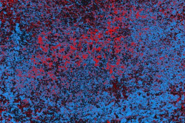 Kırmızı ve mavi renkli grungy duvar, desenli arka plan