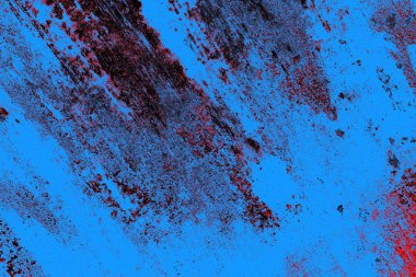 Kırmızı ve mavi renkli grungy duvar, desenli arka plan