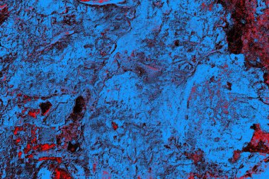 Kırmızı ve mavi renkli grungy duvar, desenli arka plan