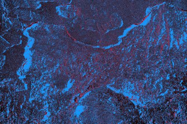 Kırmızı ve mavi renkli grungy duvar, desenli arka plan