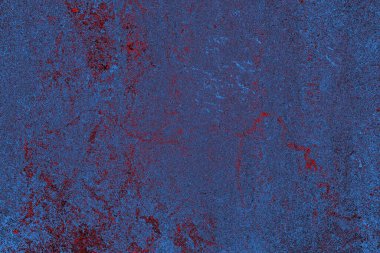 Kırmızı ve mavi renkli grungy duvar, desenli arka plan