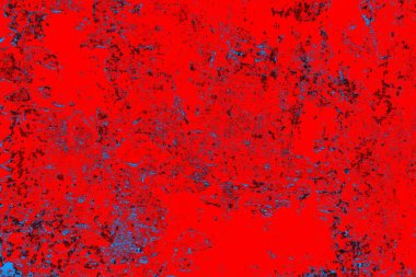 Kırmızı ve mavi renkli grungy duvar, desenli arka plan