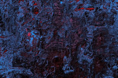 Kırmızı ve mavi renkli grungy duvar, desenli arka plan