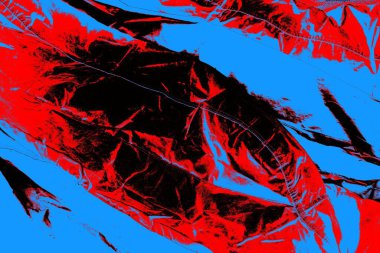 Kırmızı ve mavi renkli grungy duvar, desenli arka plan