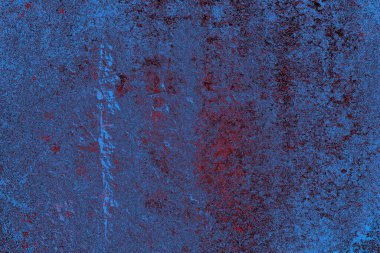 Kırmızı ve mavi renkli grungy duvar, desenli arka plan