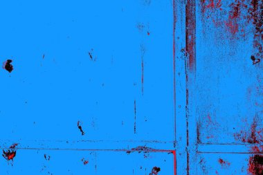 Kırmızı ve mavi renkli grungy duvar, desenli arka plan