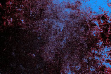 Kırmızı ve mavi renkli grungy duvar, desenli arka plan