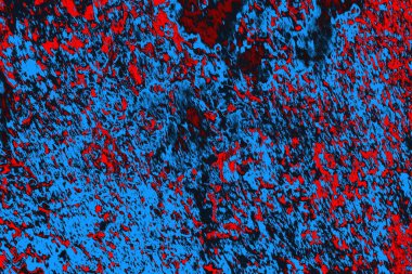 Kırmızı ve mavi renkli grungy duvar, desenli arka plan