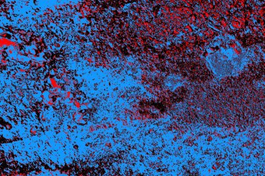 Kırmızı ve mavi renkli grungy duvar, desenli arka plan