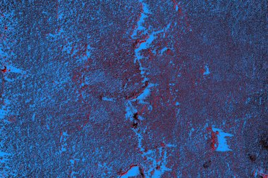 Kırmızı ve mavi renkli grungy duvar, desenli arka plan