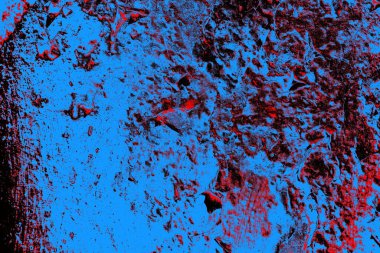 Kırmızı ve mavi renkli grungy duvar, desenli arka plan